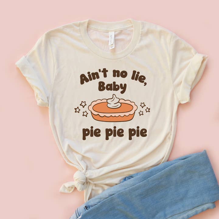 Pie Pie Pie Adult Unisex Tee for wholesale by Saturday Morning Pancakes