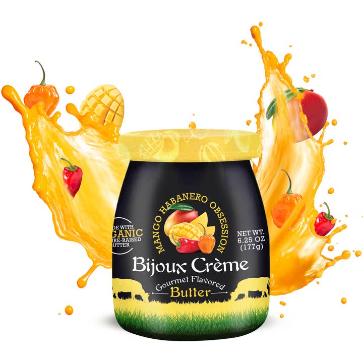 Mango Habanero Obsession Gourmet Flavored Butter 6.25 oz for wholesale by Bijoux Crème