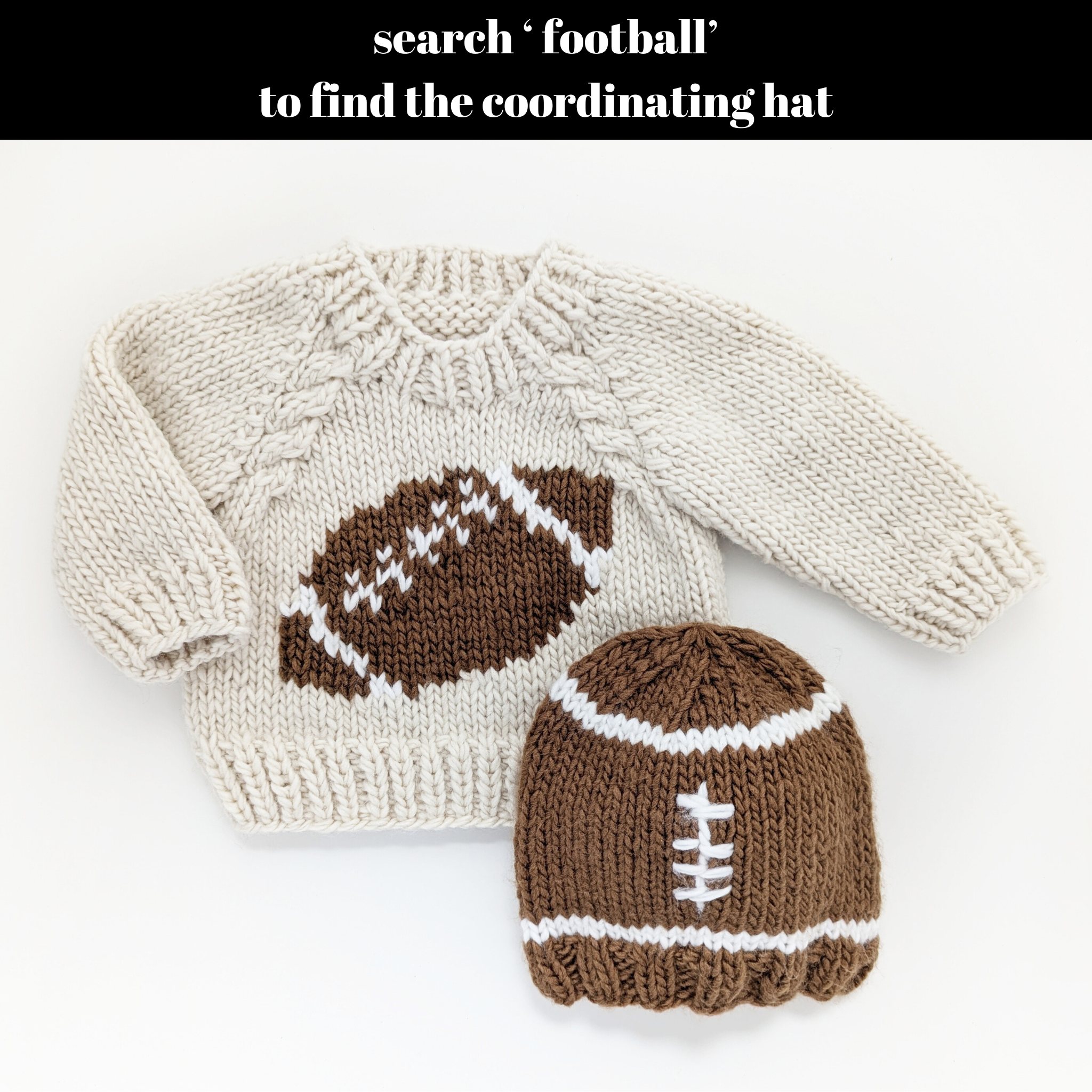 Huggalugs - Wholesale Knit Sweater - Baby - Football Sweater for Baby & Toddler 3
