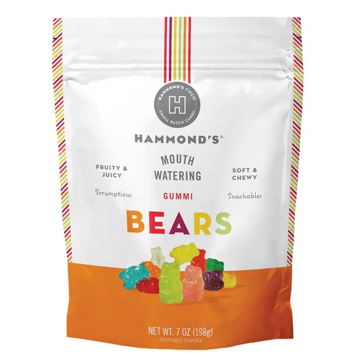 Hammond's Candies - Wholesale Gummy - Gummi Candy - Everyday Bears - 7 oz Resealable Bag0