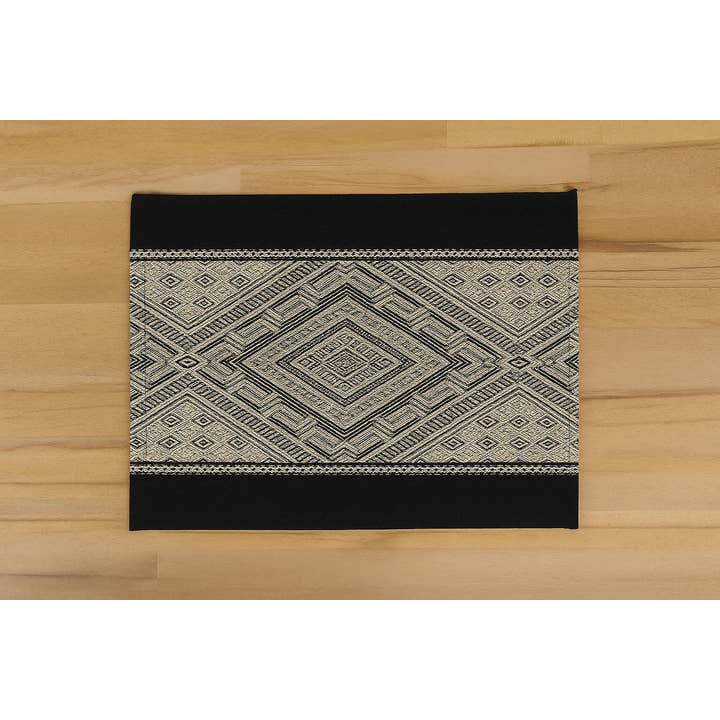 Fennco Styles - Wholesale Placemat - Woven Diamond Pattern Cotton Blend Placemat - 5 Colors 6