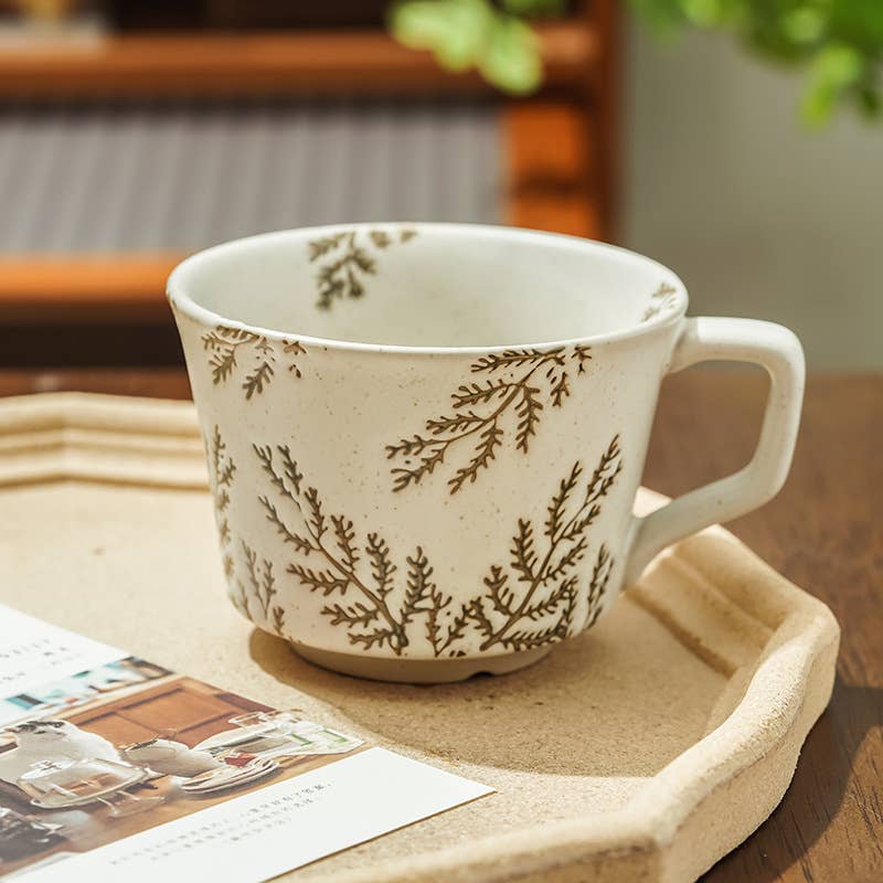 ACNITE(We cover U.S. import duties) - Vendita all'ingrosso Tazza da tè/caffè - Tazza da caffè in ceramica con fiori Tazza da tè retrò per cucina0