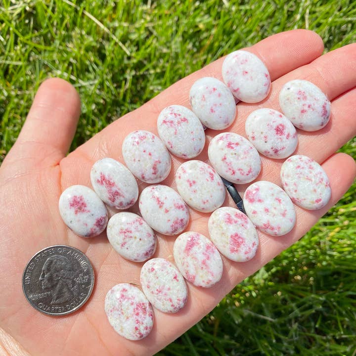 New Moon Beginnings - Wholesale Spiritual Stone/Crystal - Cinnabar Cabochon - Polished Stone Oval6