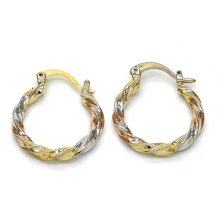 EA377-1 Tri color hoops for wholesale by Angelluz