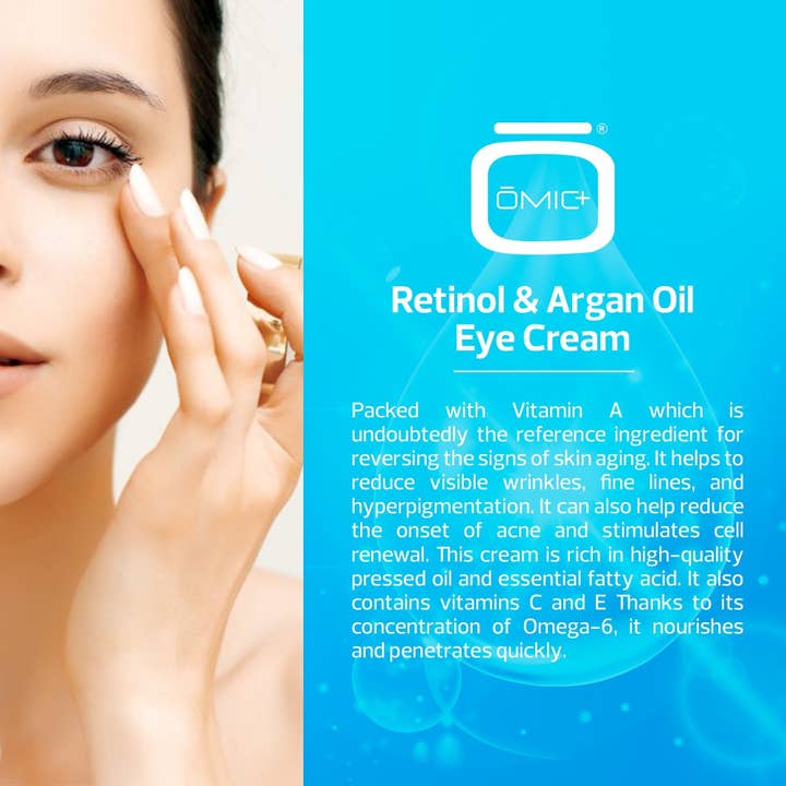 Omic Skincare - Wholesale Eye Cream/Gel - Omic+ Retinol And Argan Oil Eye Cream - Target Fine Lines Gently 15ml7