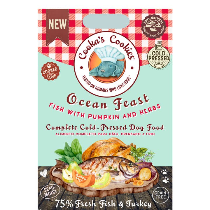 Belpharmed bv: Cooka's Cookies & Sensidog - Wholesale Pet Food - Dog - Ocean Feast - Complete Cold-Pressed Dog Food0