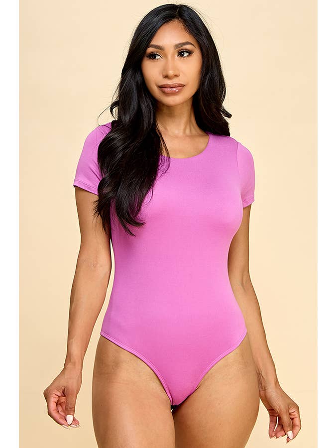 Heart & Hips - Wholesale Bodysuit - Women's - JT45980A - SHORT SLEEVE DOUBLE LAYERED BODYSUIT11