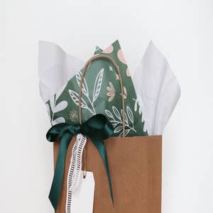 Feuille de papier de soie verte, papier soie emballage- Badaboum