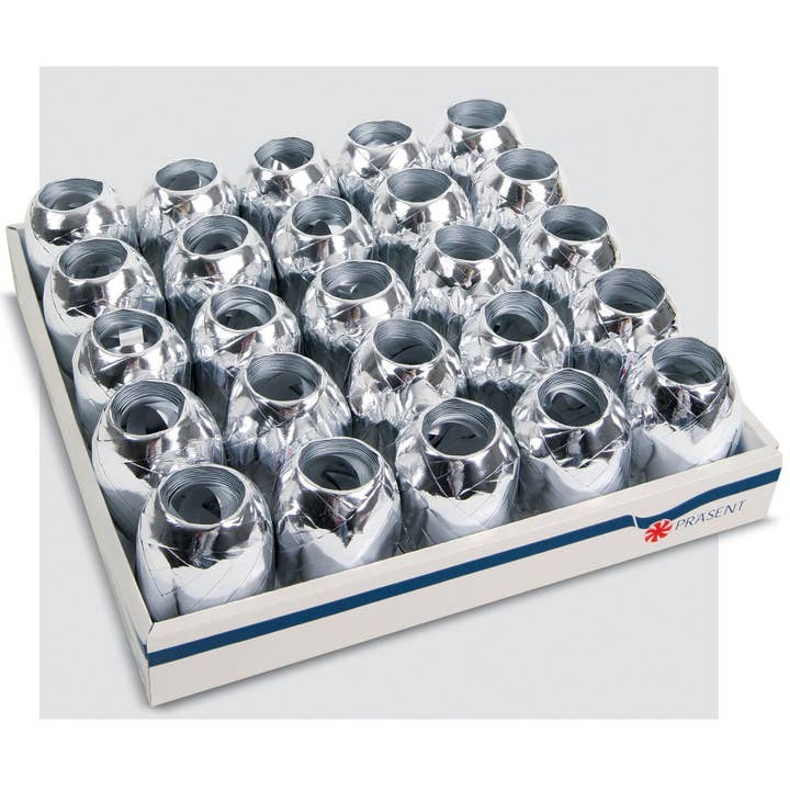 Caixa de Fitas de Enrolar Prateadas XXL X25 por atacado de Deva Designs Ltd