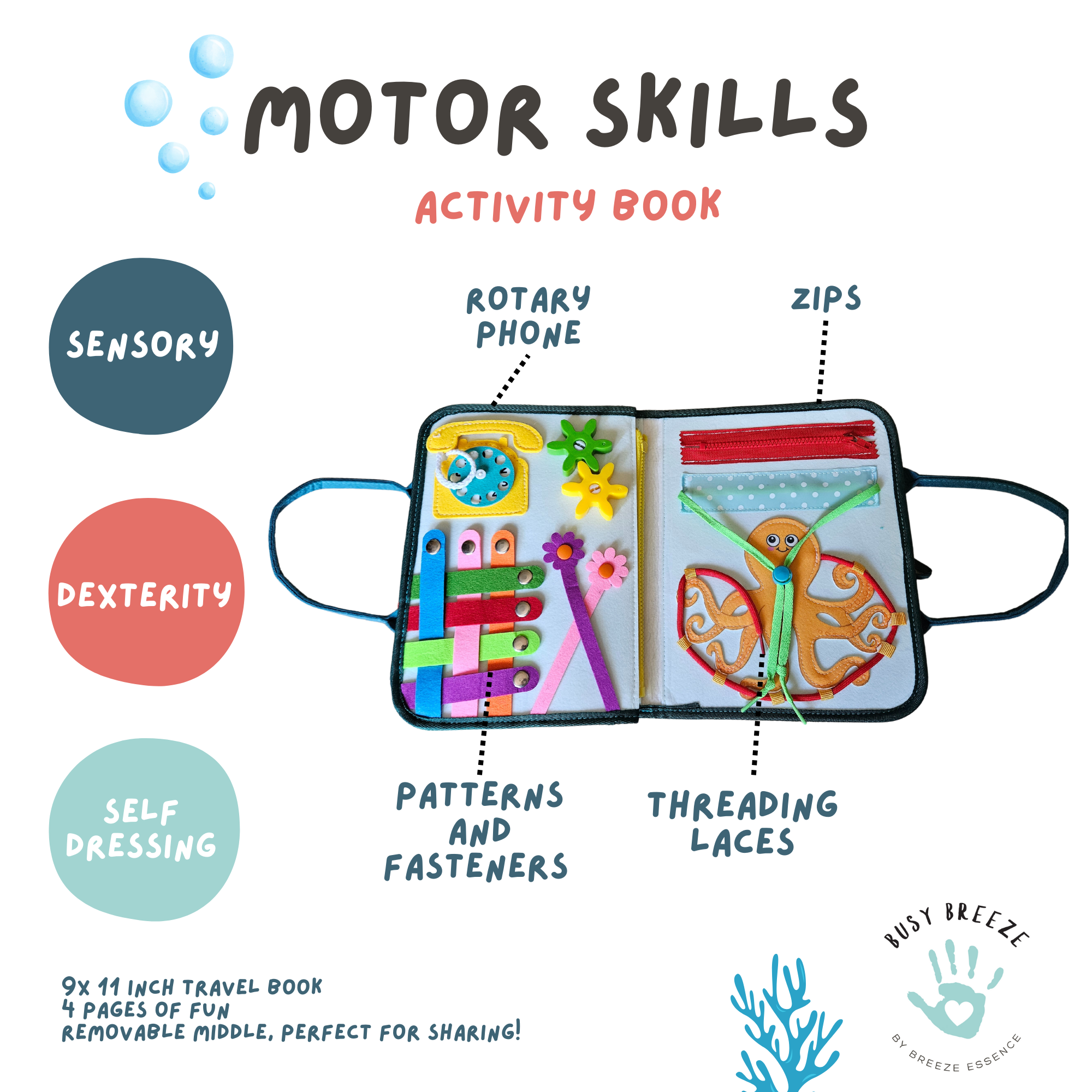 Breeze Essence Inc. - Wholesale Toy Set - Kids - Busy Board- Under the Sea1