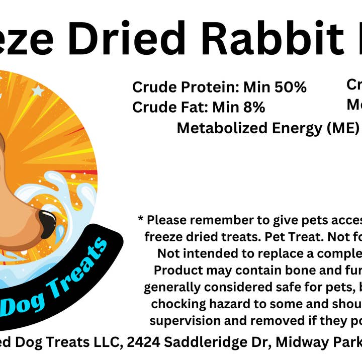 Freeze Dried Dog Treats - Wholesale Pet Treats - Dog - Dog Treat Freeze-Dried Rabbit Feet - Back Feet2