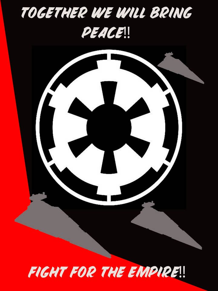 Imperial Symbol & Star Destroyer Print for wholesale by Empire Apparel Designs