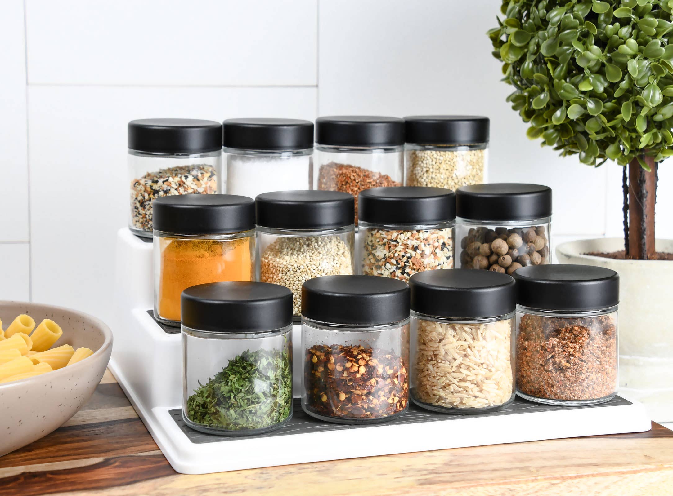 Human Objects® - Wholesale Jar - 3oz/60ml Clear Glass Jar With Black Child Resistant Caps6