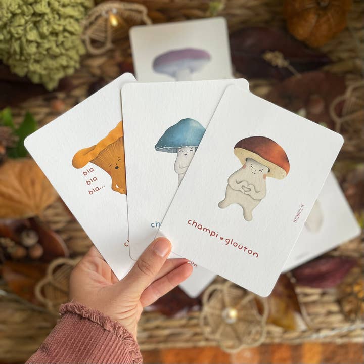 Papier Poetic - Wholesale Postcard - Postcard / Card "Grumpy-mushroom"3