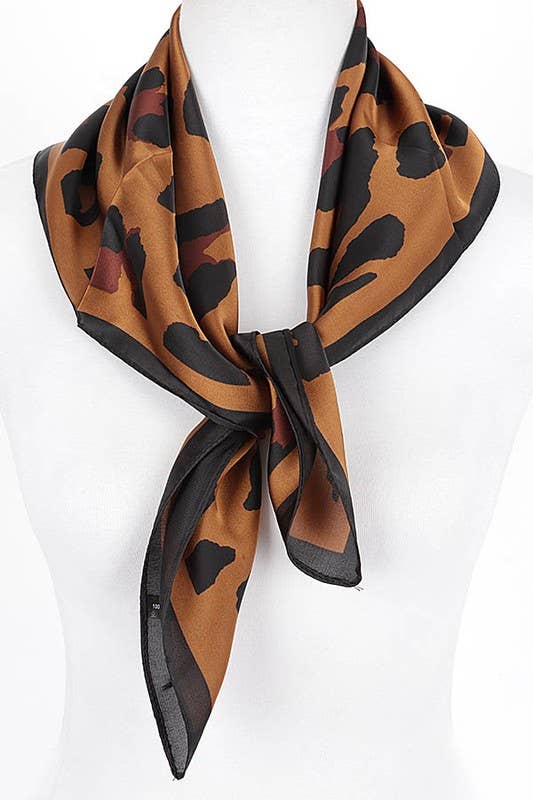 Camel Leopard Luxe Scarf AMS1876 for wholesale on Faire1