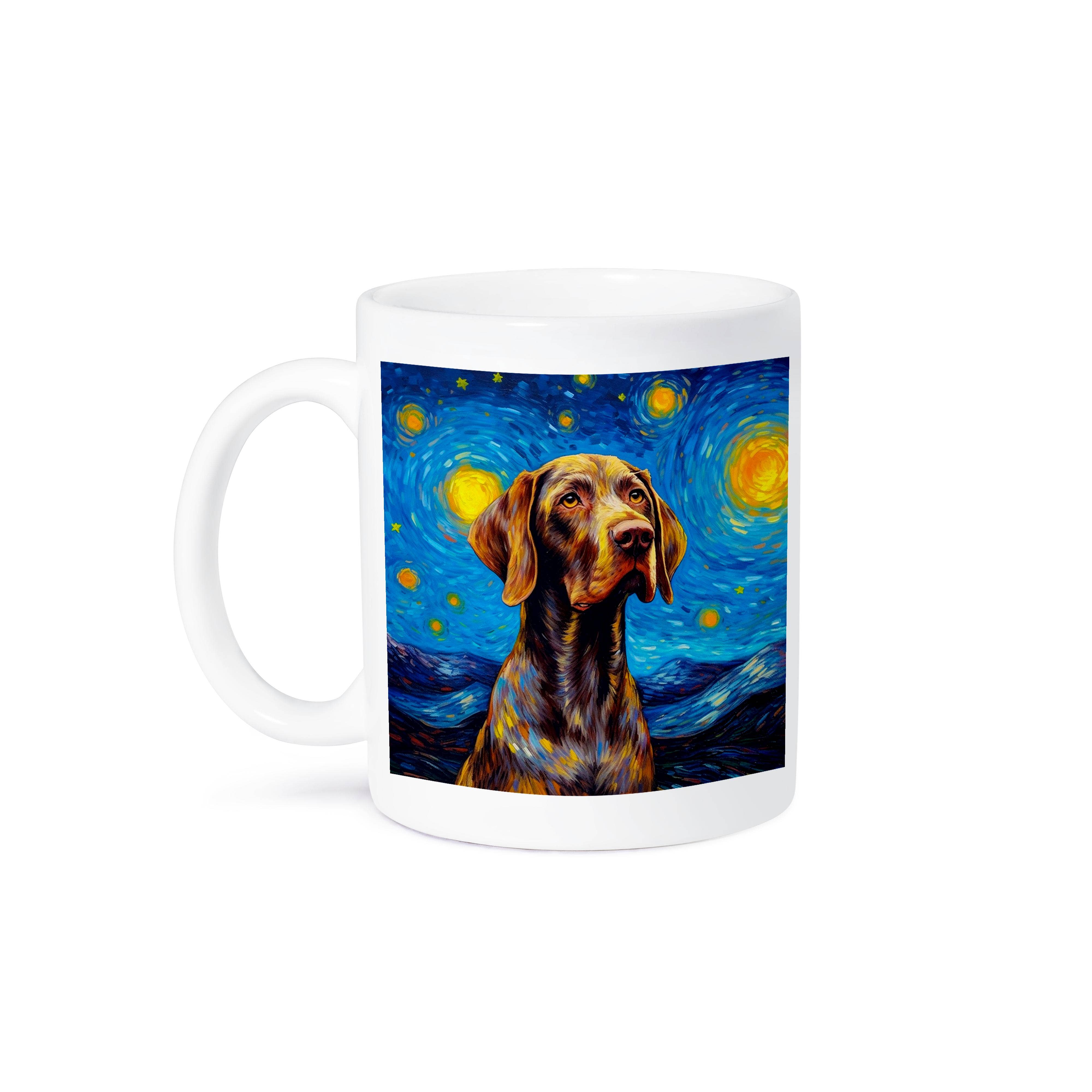 3dRose - Wholesale Coffee Mug - 3dRose, German Shorthaired Pointer portrait in Post-Impressionism style, Mug8