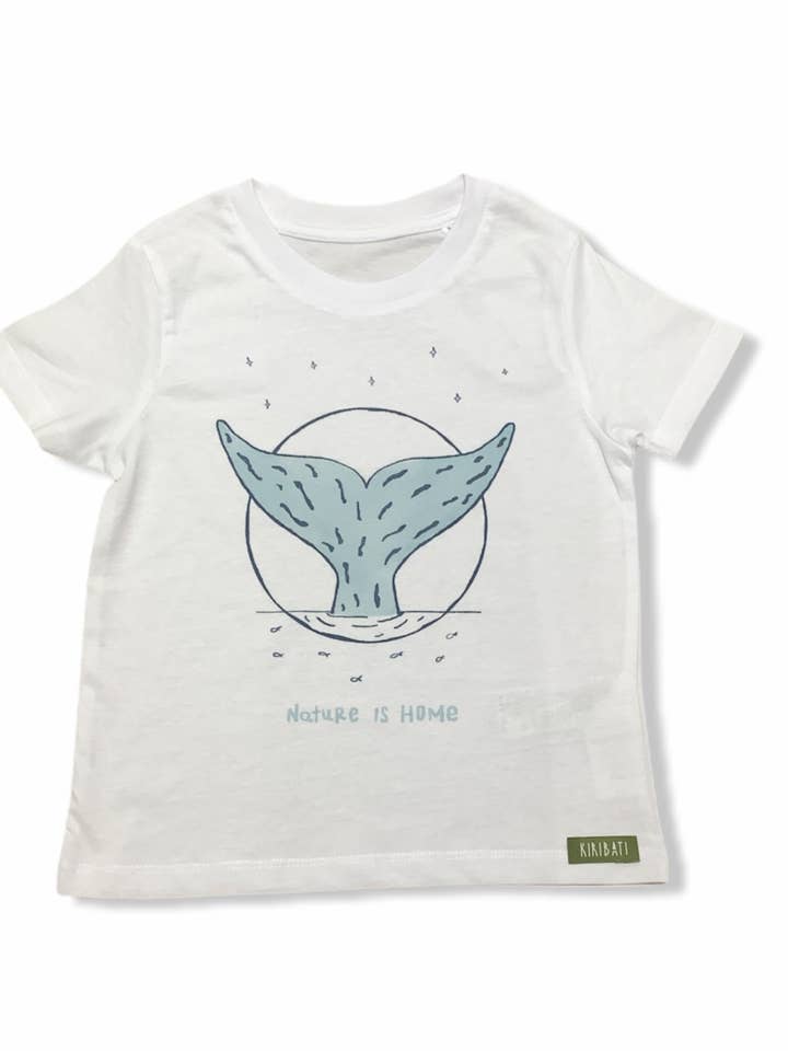 Camiseta niño algodón orgánico Whale para venta al por mayor de Kiribati