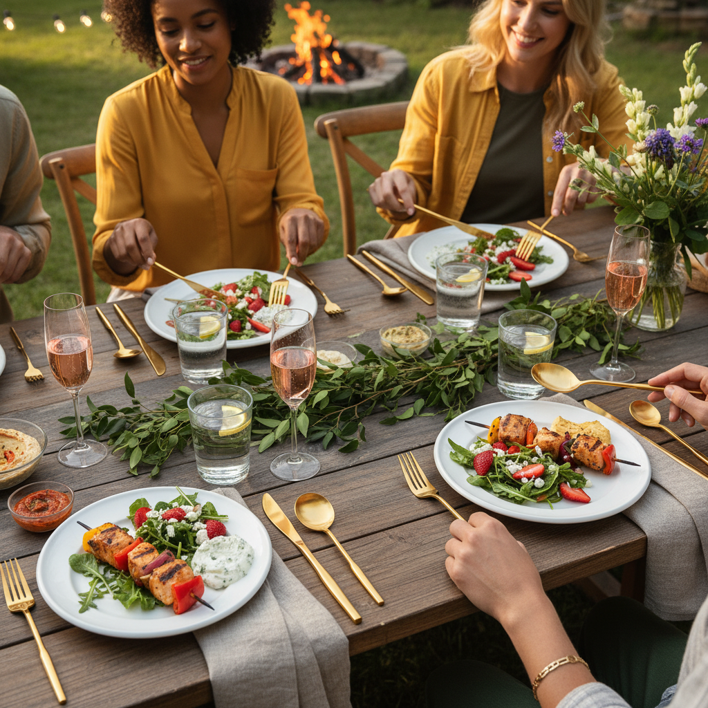 Kadra Kitchenware - Wholesale Flatware Set - Vikko Arlington Gold 18/10 Flatware 20Pc Set for 42