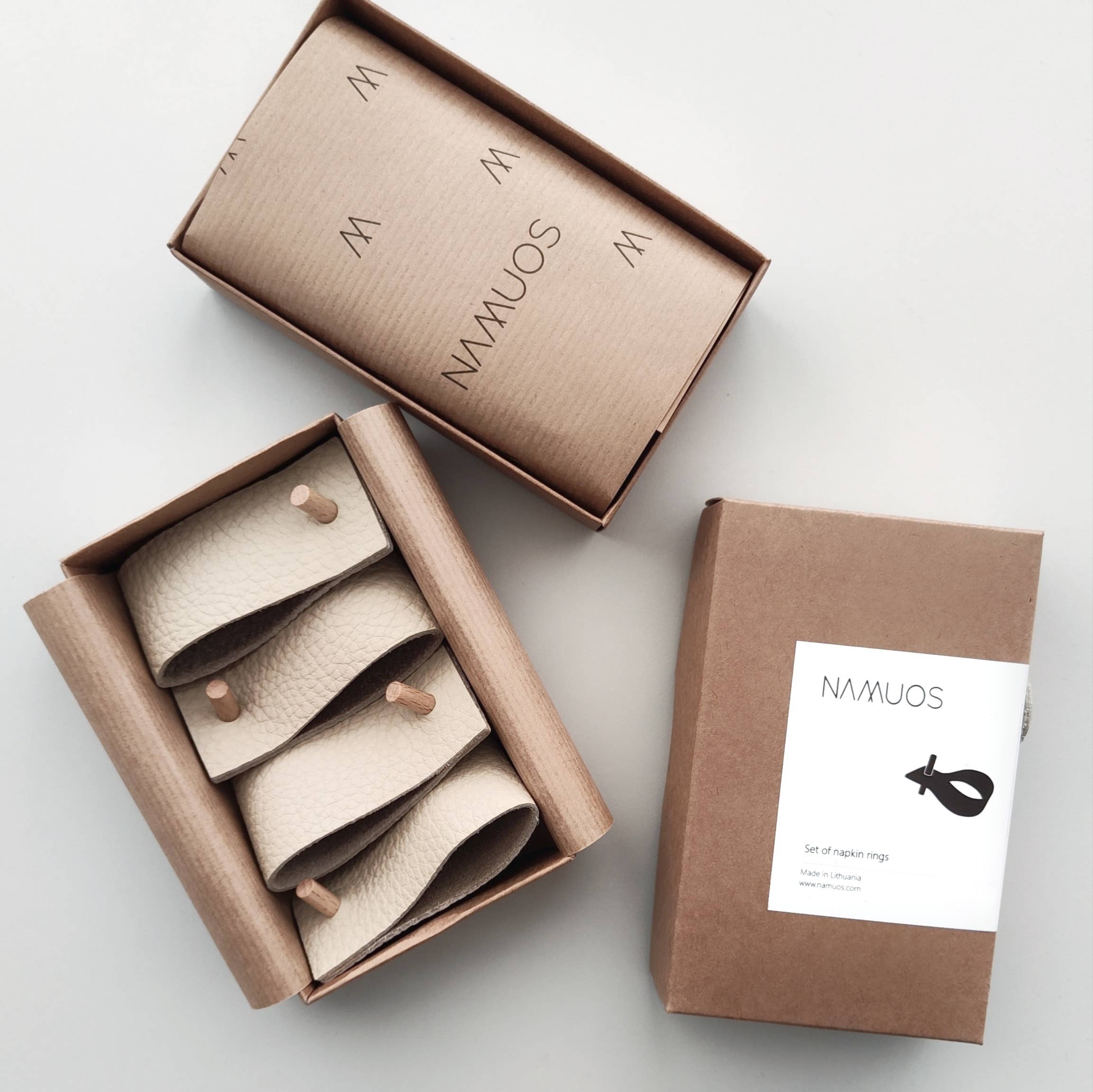 NAMUOS - Venta al por mayor Servilletero de anillo - Servilleteros, grises, 100% fieltro de lana4