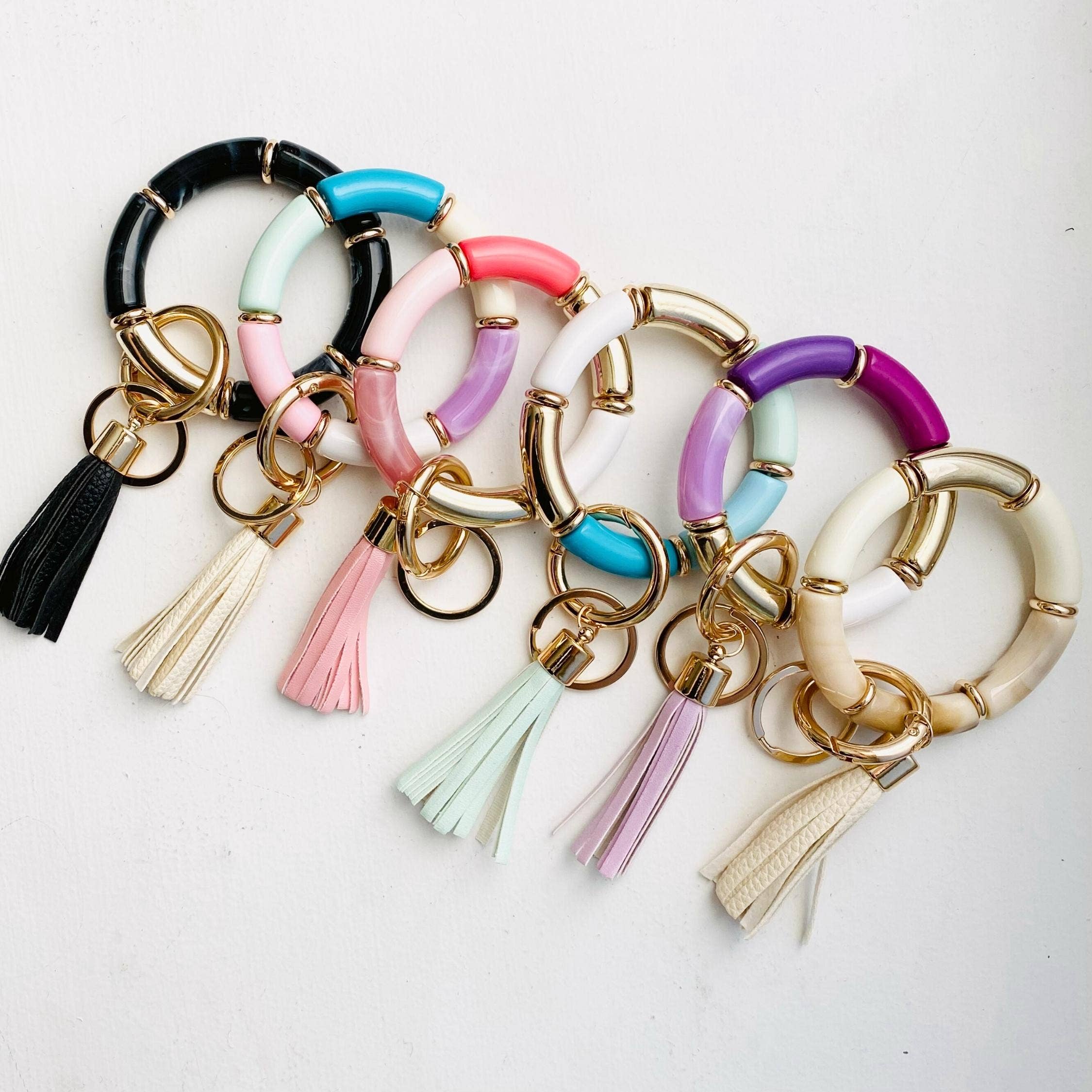 Tiny Gift Society - Wholesale Keychain Bracelet - Tube Bracelet Bangle Keychain | Bamboo Wristlet Key Ring2
