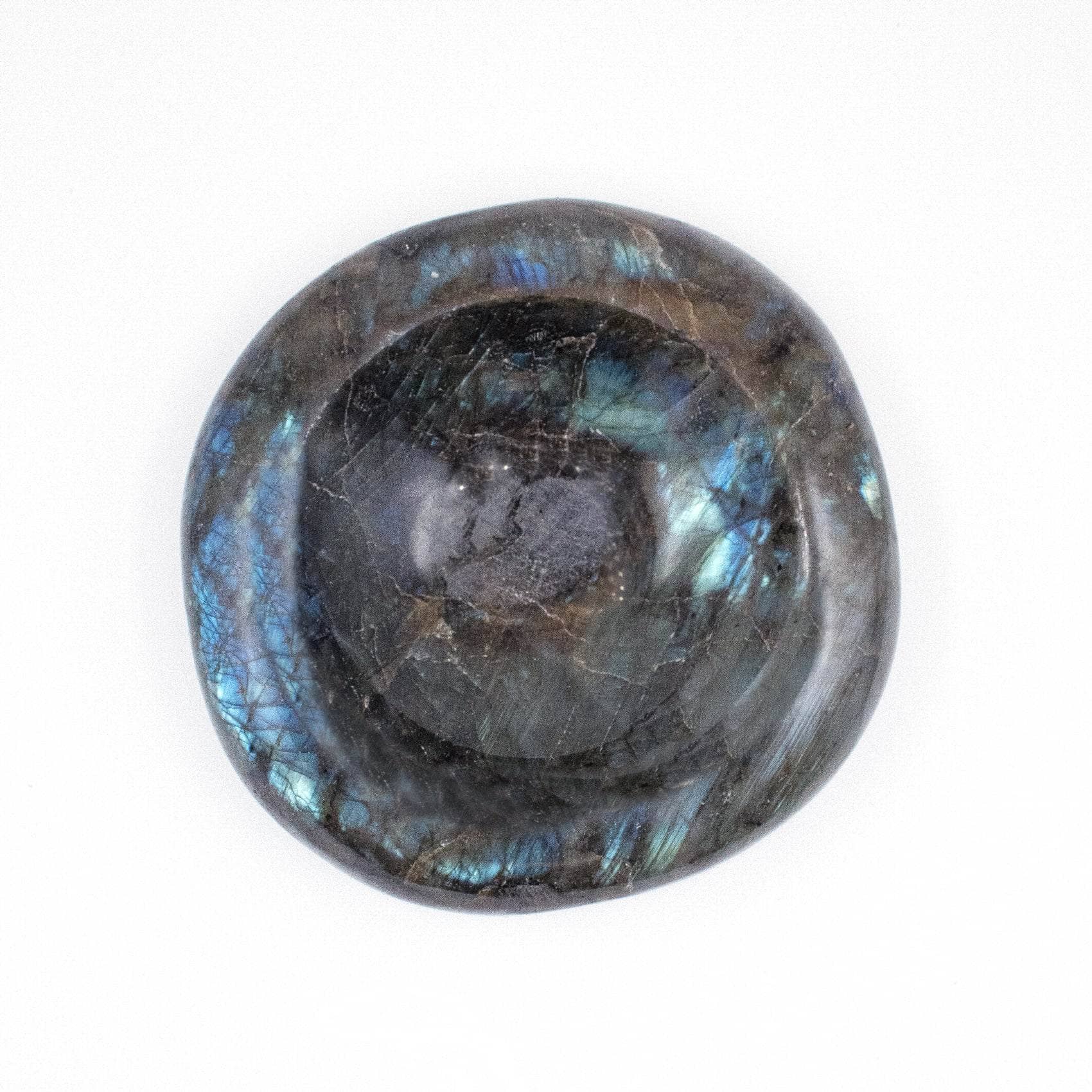 Tiny Rituals - Wholesale Spiritual Stone/Crystal - Genuine Labradorite Blue Flame Bowl - 1 of a Kind15