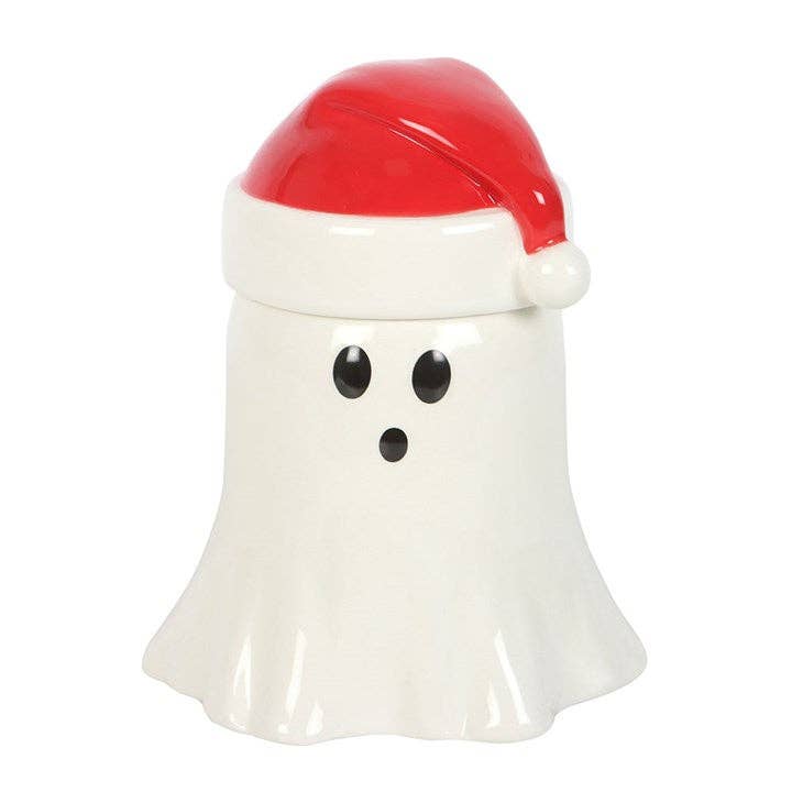 Something Different Wholesale - Wholesale Wax Warmer - Christmas Ghost with Santa Hat Oil Burner and Wax Warmer1