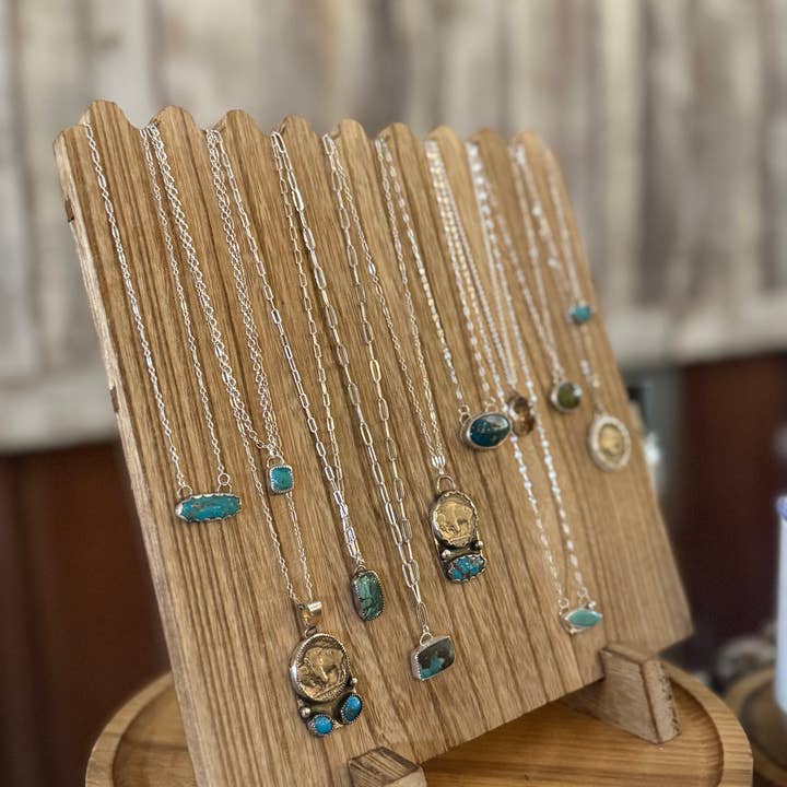 Collier en argent sterling avec turquoise authentique Western Mystery pour la vente par That Hippy Cowgirl