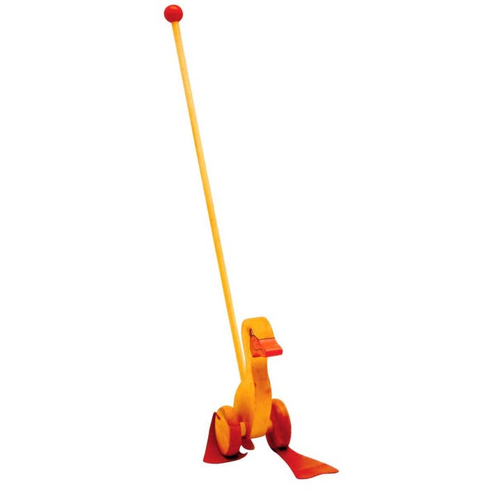 Little Poland Gallery – wholesale Wood toy – Child – DrewArt Duck Push Toy1