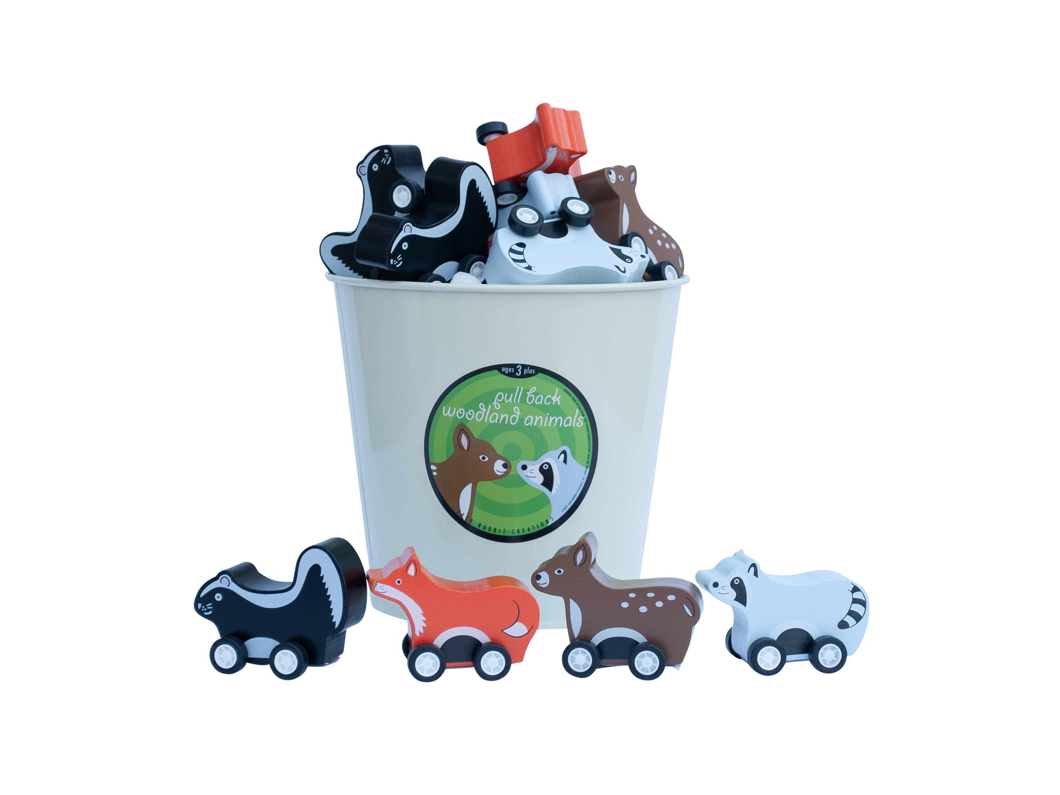 Jack Rabbit Creations - Wholesale Wood Toy - Kids - Pull Back Woodland Animals Refill - Set of 202