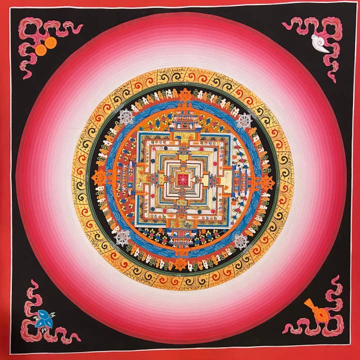 Kalachakra Mandala Stor Tibetansk Thangka Målning för wholesale av Art Of Tibet