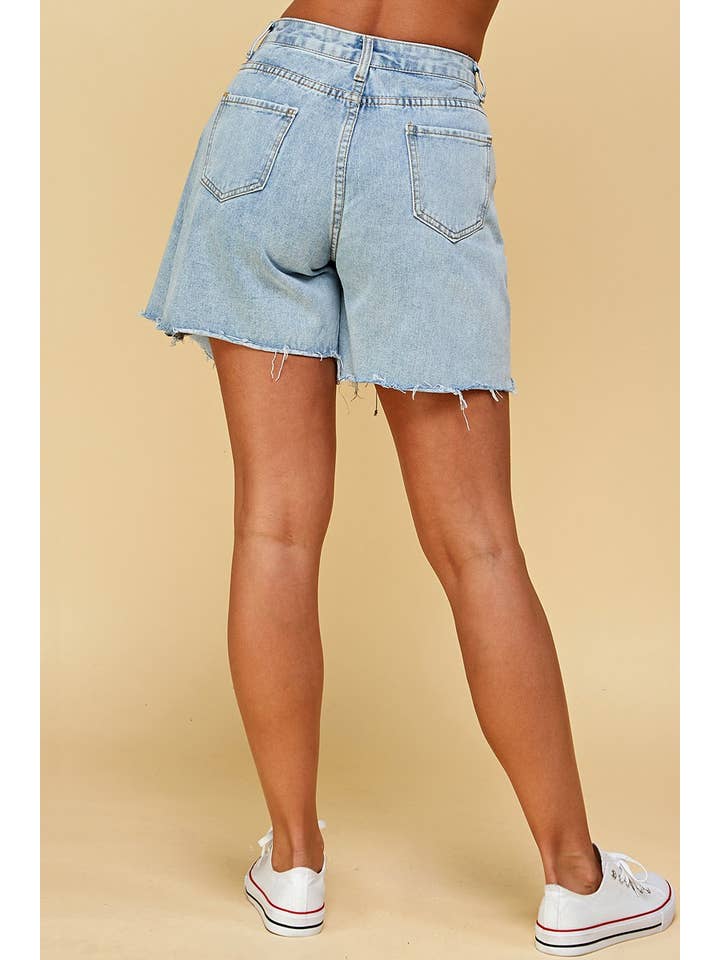 Denim Med Wash SHORT EN JEAN 5 POCHES COUPE DÉCONTRACTÉE en vente sur Faire
