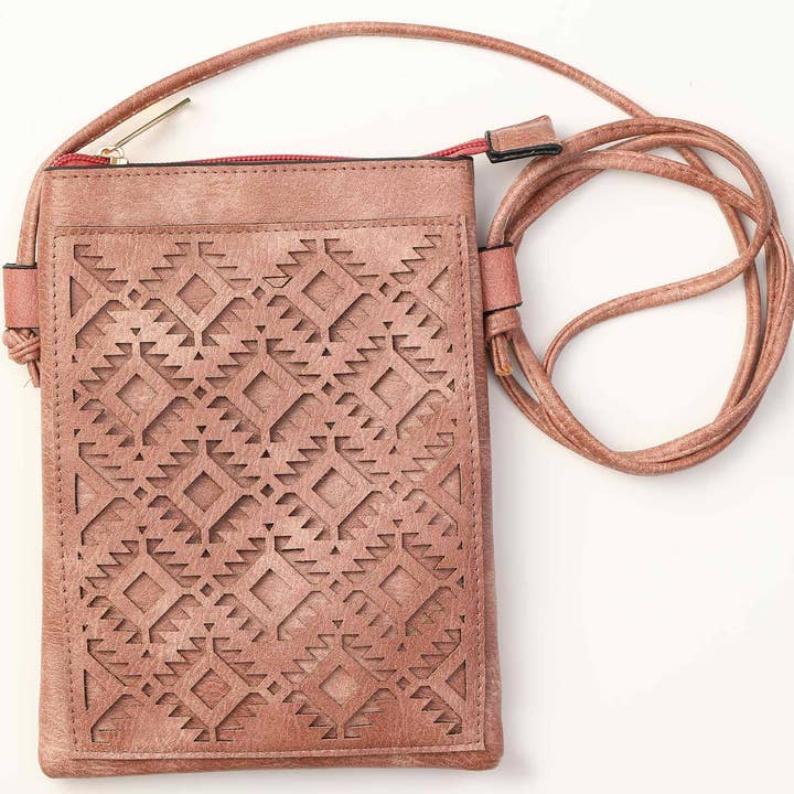 Rose - Borsa a tracolla per cellulare con taglio a lacerazione azteca per la vendita all'ingrosso da parte di Shine Mark Accessories