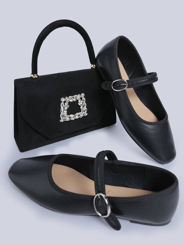 Iker Classic Pin Buckle Ballerinas for wholesale by Rag Company