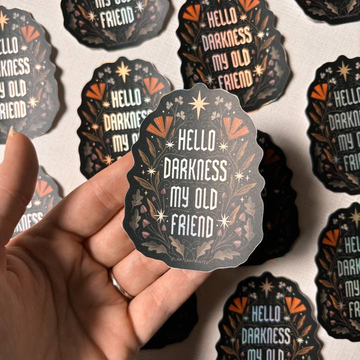 Lantern Print Co. - Wholesale Sticker - Hello Darkness 3" Holographic Sticker