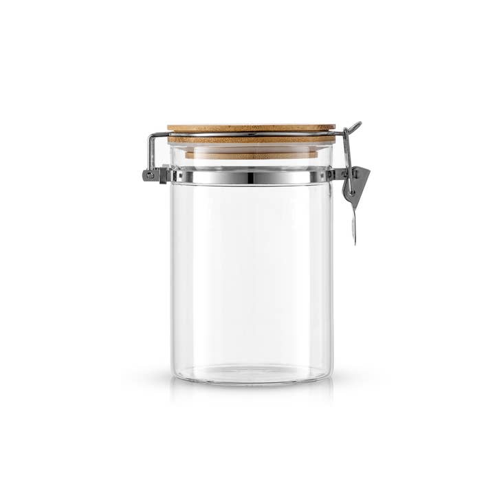 JoyJolt - Wholesale Jar - Borosilicate Glass Jars With Bamboo Lids (27 fl oz)