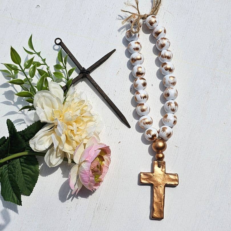 Let There be Light, Inc - Vendita all&#x27;ingrosso Decorazioni da tavolo - Perlina Blessing, 20 mm, in legno massello e resina, 30,5 cm, decorazione per auto o casa18