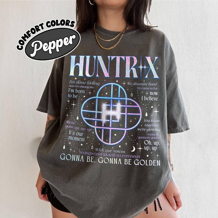 Comfort Colors Huntrix Logo Shirt, Huntrix Kpop Shirt for wholesale by Glaime