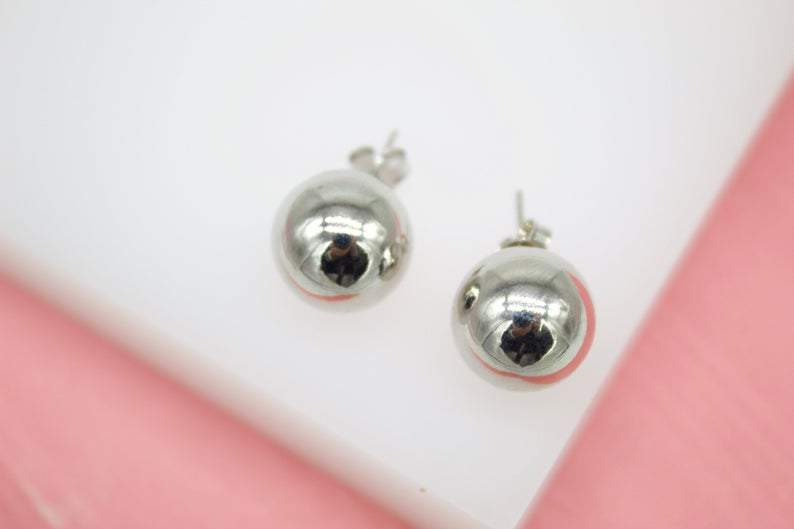 MIA Jewelry - Vente Clous d'oreille - Boucles d'oreilles à tige à grosse boule remplie d'or 18 carats (L141) (L150)4