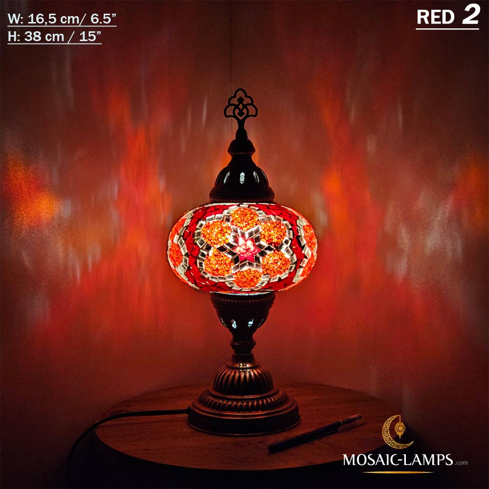 Mosaic Lamps - Vendita all'ingrosso Lampada da scrivania/d'accento - Lampada da tavolo grande a globo con mosaico turco, Marrakec, oltre 10 colori77