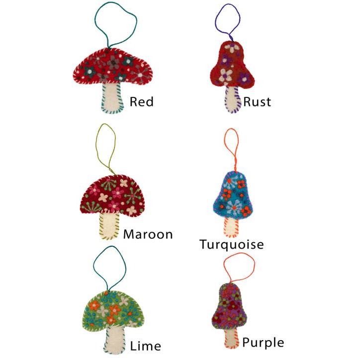Lakhays Collection Inc. - Vendita all'ingrosso Set di decorazioni - Ciondoli a forma di fungo magico: 12 pezzi/confezione