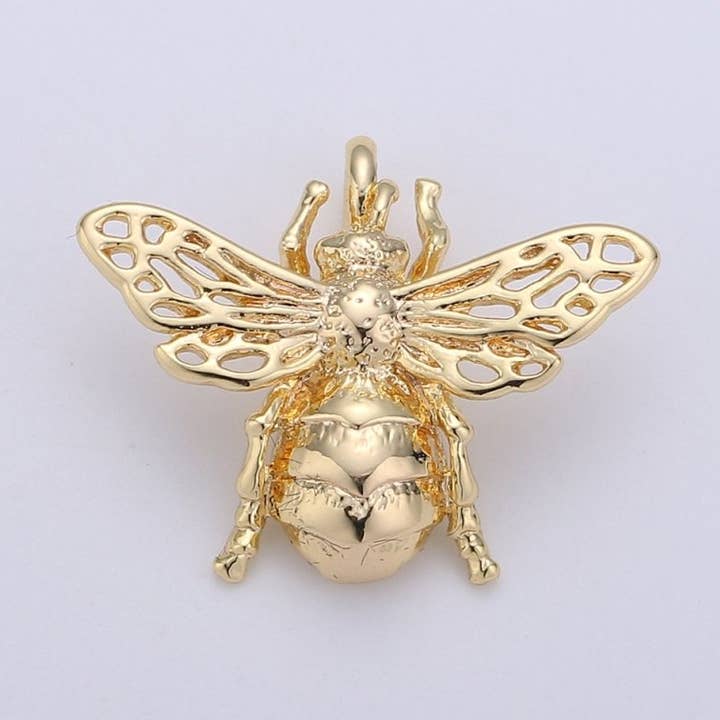 Dainty Bee Charms Gold Filled Insect Charm for Necklace Bracelet | C-654, D-168 for wholesale by Aim Eternal