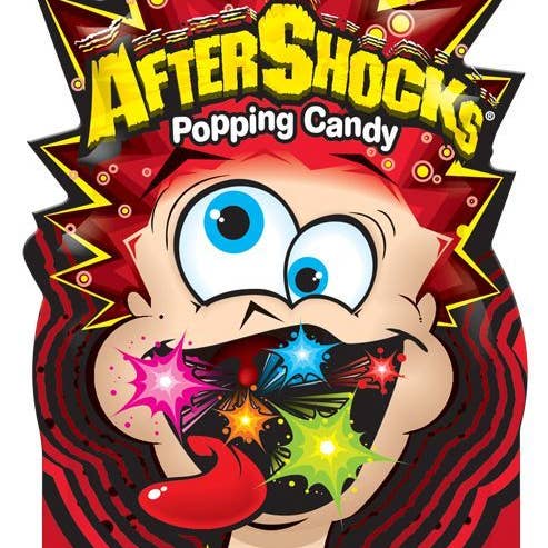 Grandpa Joe's Candy Shop - Wholesale Hard Candy - Aftershocks Popping Candy .33oz Cherry Flavored, 24ct