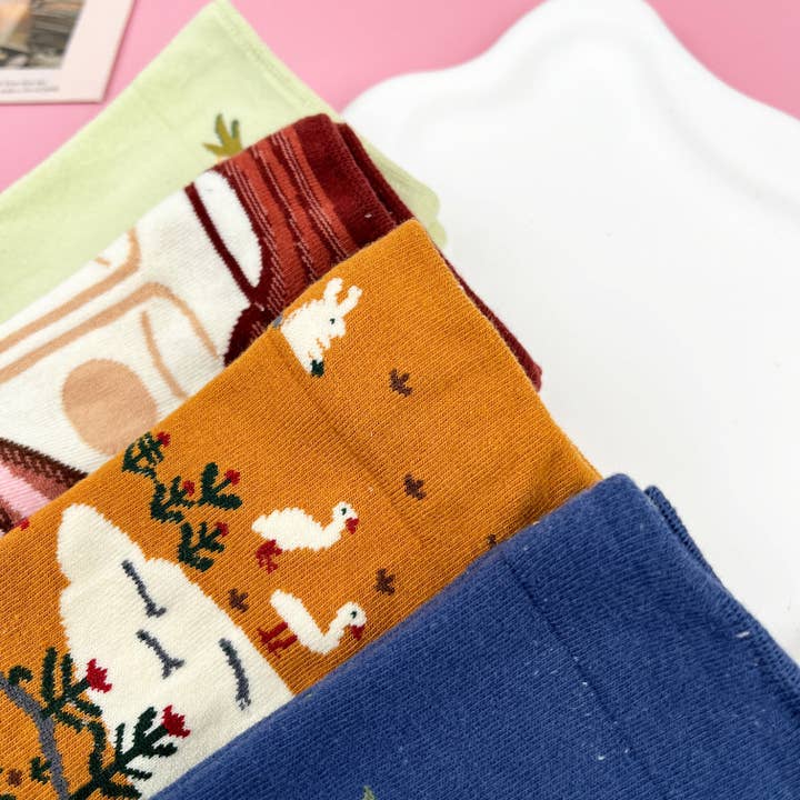 mildstyles - Wholesale Socks - Women's - Vintage Artistic Abstract Oil Painting Mid-Calf Socks6