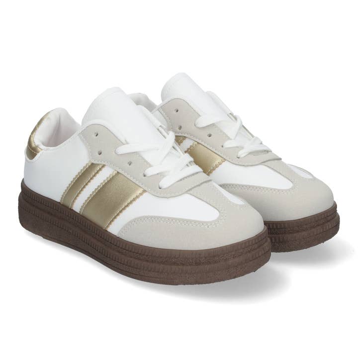 Elegant Golden Sports Shoes for Women for wholesale by Brideluxe Mayorista