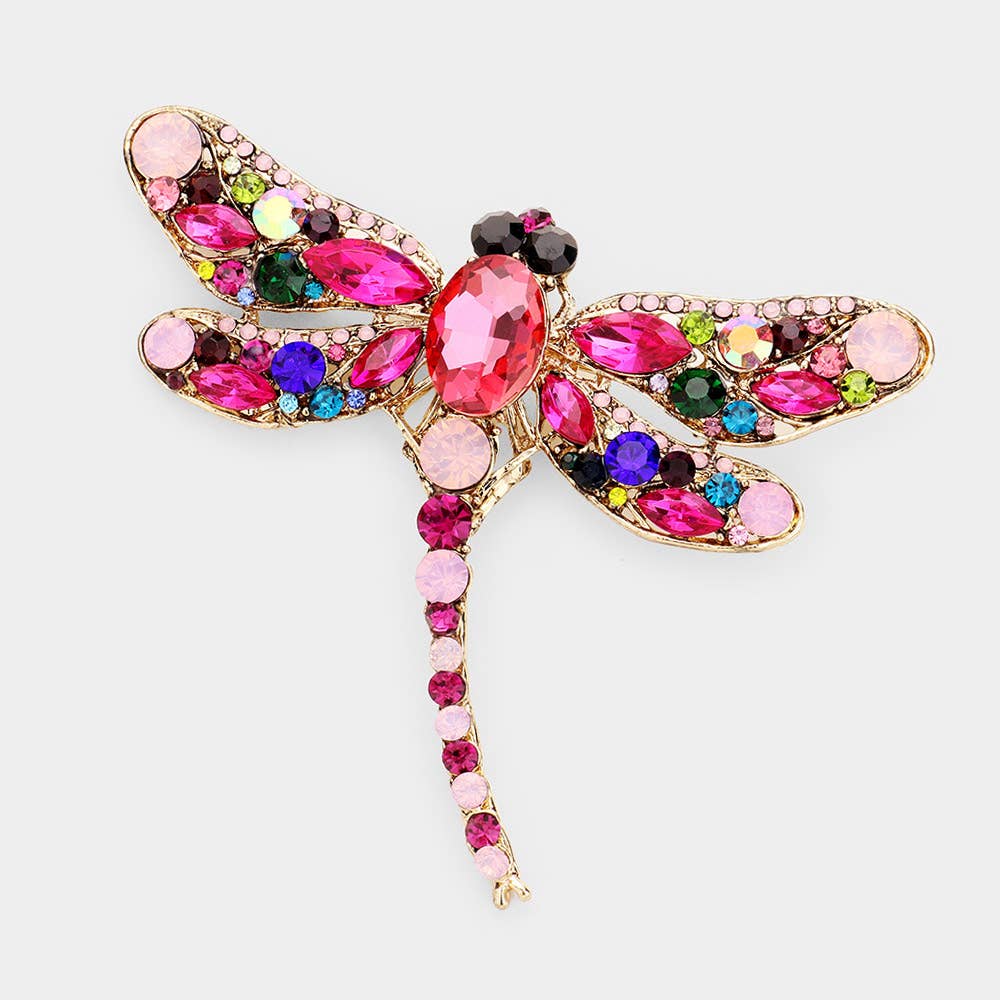 Sensibling Corp. - Wholesale Brooch - Crystal Rhinestone Dragonfly Brooch / Pendant5