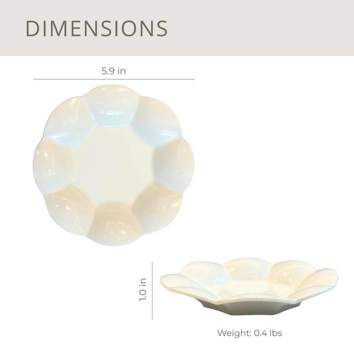 Furrther - Wholesale Pet Bowl - Cat/Dog - Flower-Shaped White Ceramic Feeding Bowl Plate for Cats & Small Dogs1