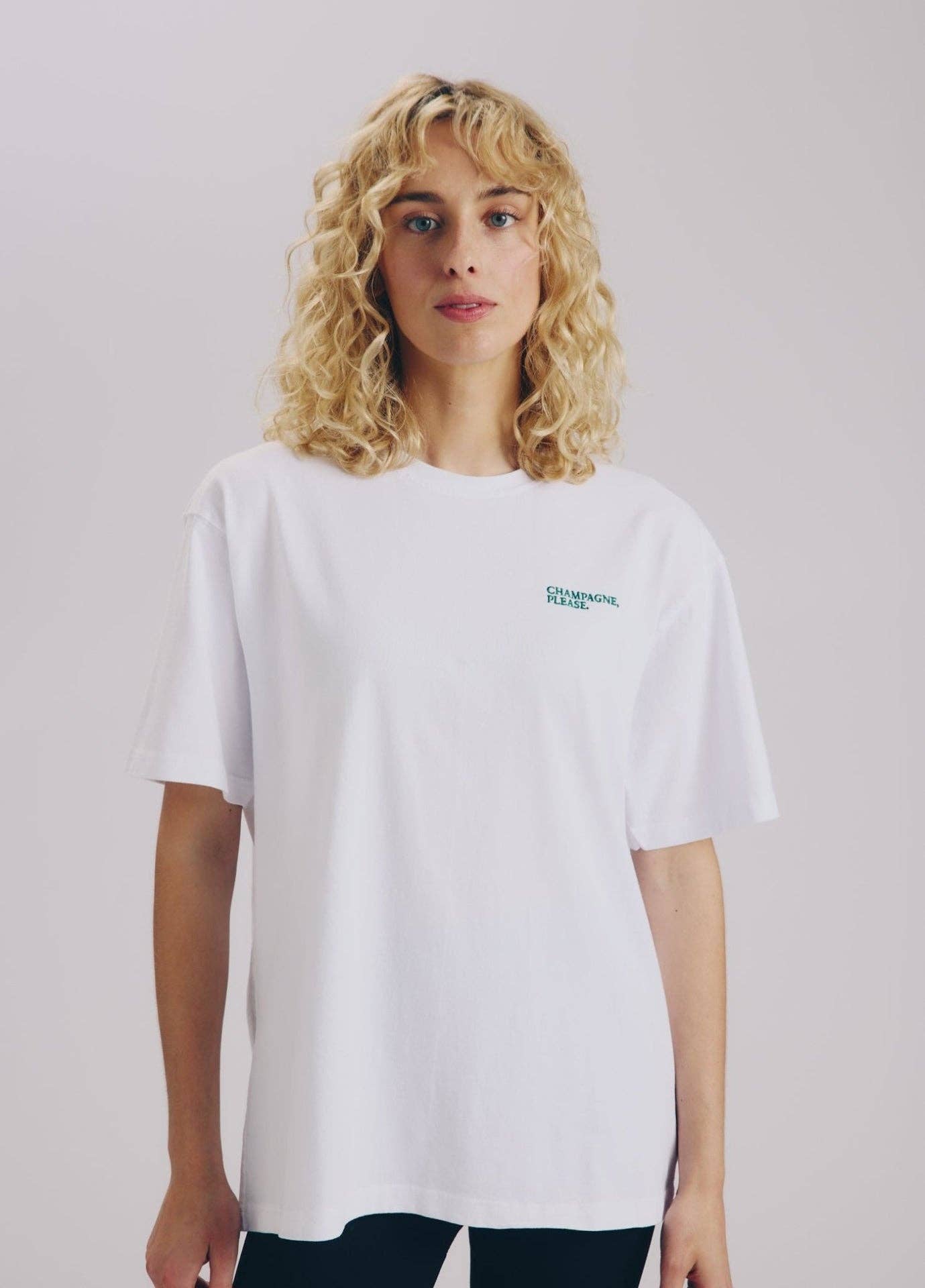 No Bad Days Club - Wholesale Screen Printed T-Shirt - Unisex - CHAMPAGNE, PLEASE T-SHIRT1