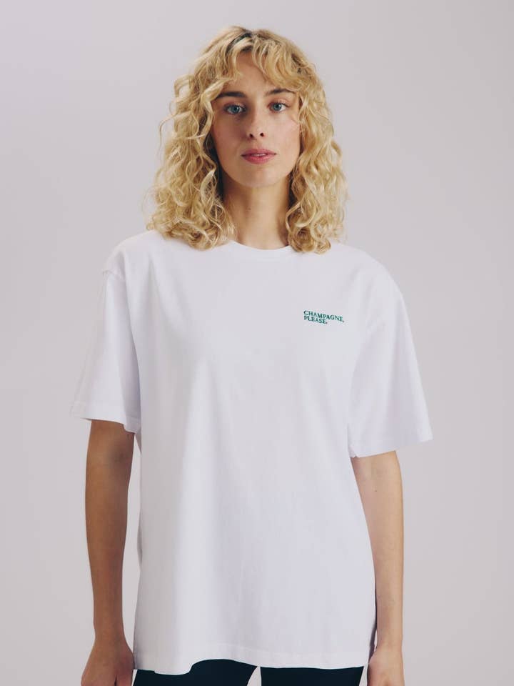 No Bad Days Club - Wholesale Screen Printed T-Shirt - Unisex - CHAMPAGNE, PLEASE T-SHIRT1