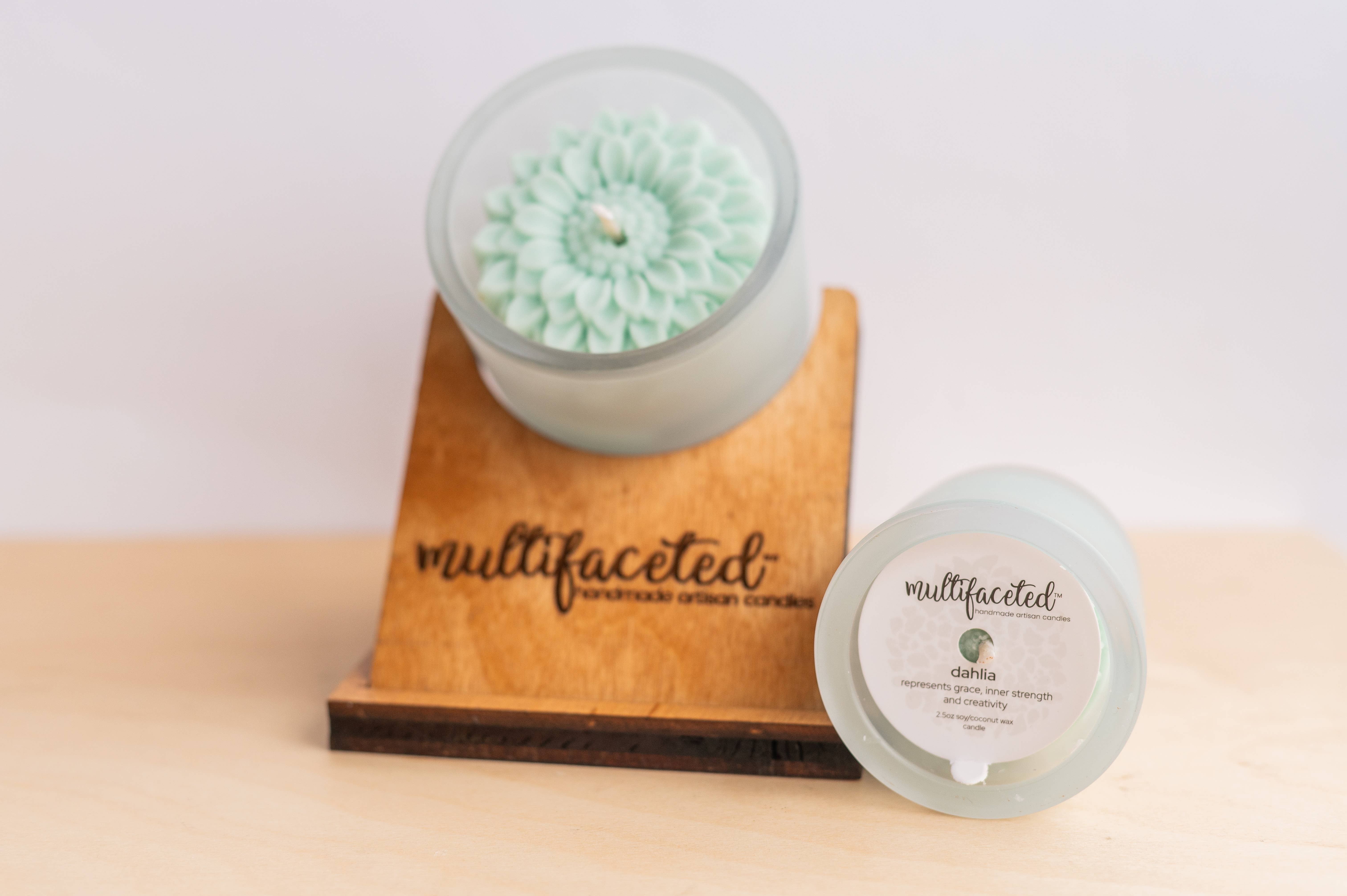Multifaceted™ Artisan Candles - Wholesale Novelty Candle - Dahlia Flower Candle, Eco -Friendly Candle - multiple sizes5