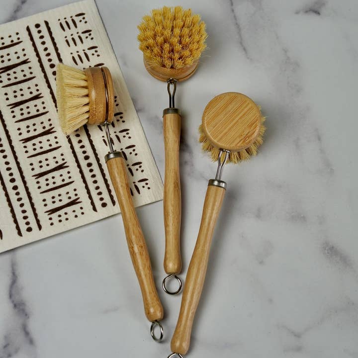 Bamboo Dish Brush with Replaceable Head for wholesale by Refinement House
